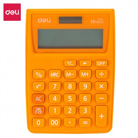 Calculatrice portative Deli-E1122 ORANGE