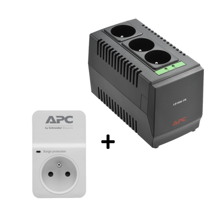 APC Line-R 100VA + APC Essential SurgeArrest 1 outlet 230V France