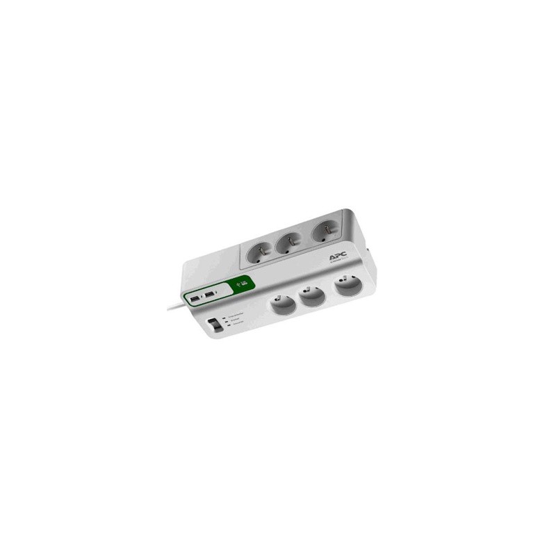 APC Essential SurgeArrest 6 prises avec 2 USB 5V 2
