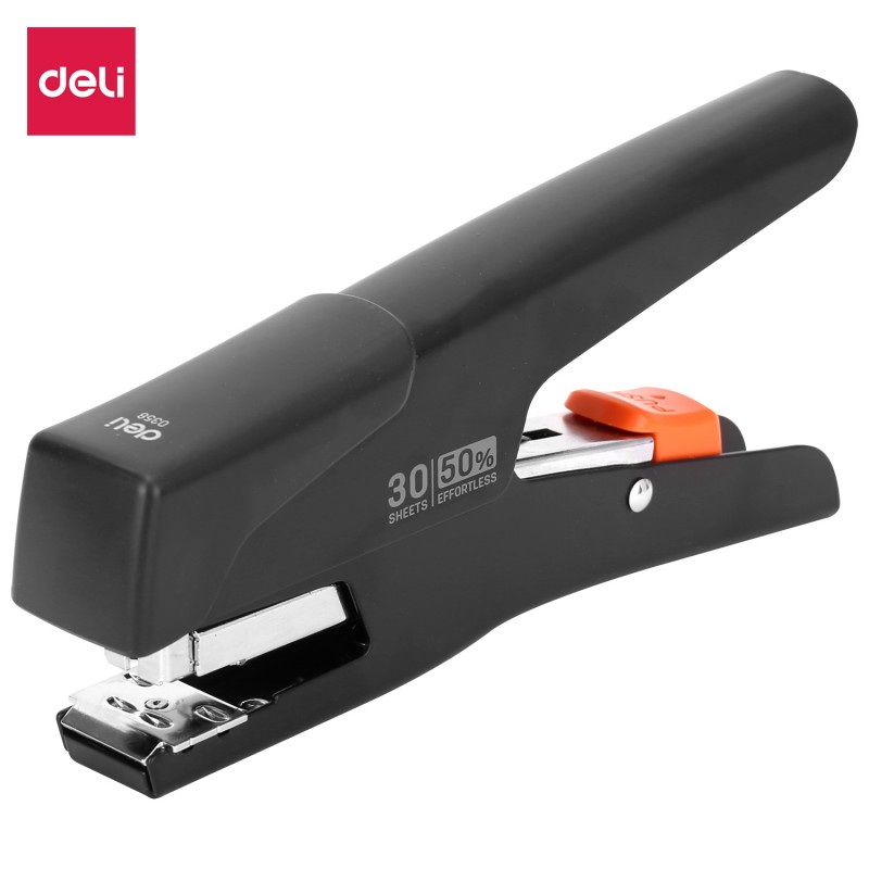 Agrafeuse Pince DELI Réf. E0358 Noire - Agrafeuse Métallique de Bureau Ergonomique | Maroc