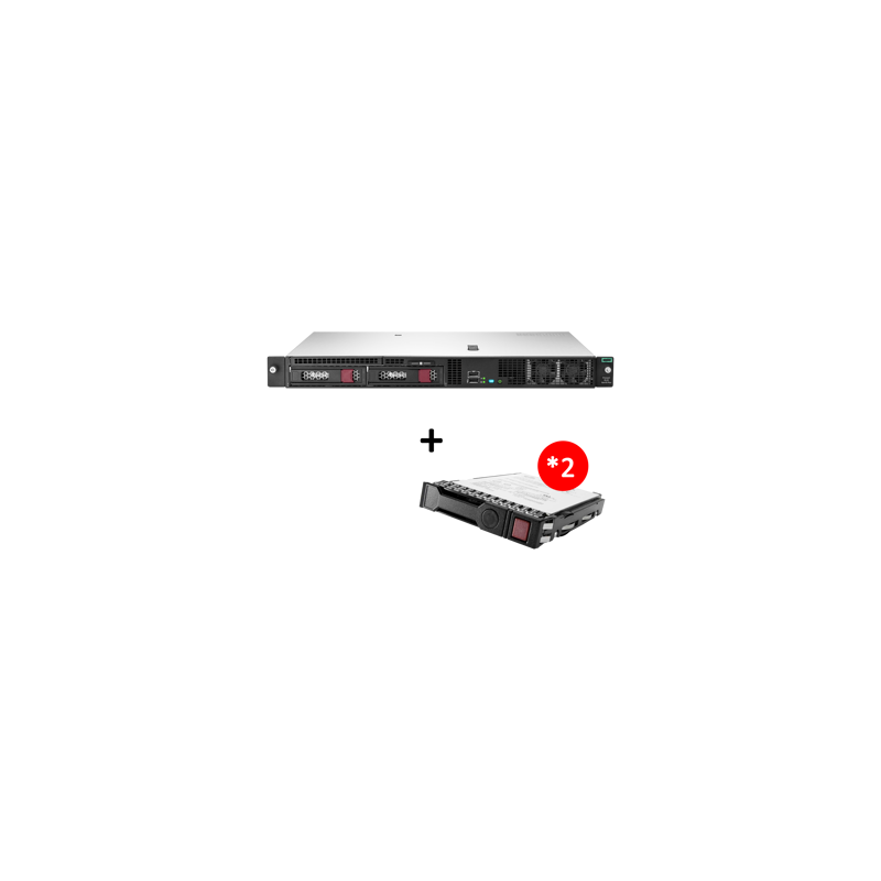 HPE DL20G10+ 2LFF-NHP E-2314 8GB VR-SW 2x1GbE 290W 3-3-3 + 2x4TB 801888-B21