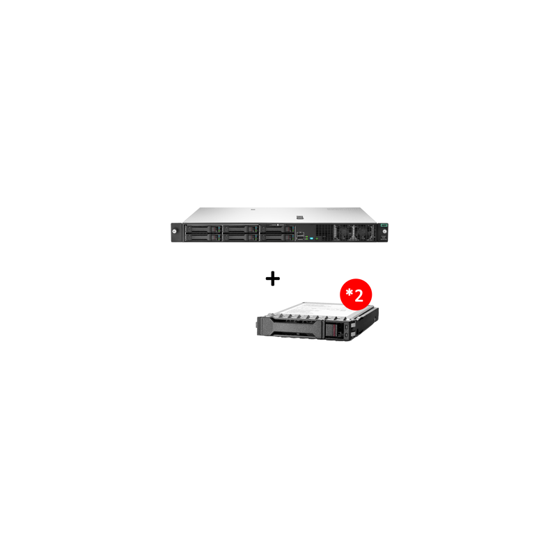 HPE DL20G10+ 4SFF E-2314 16GB VR-SW 2x1GbE 500w 3-3-3 + 2x2TB P28500-B21