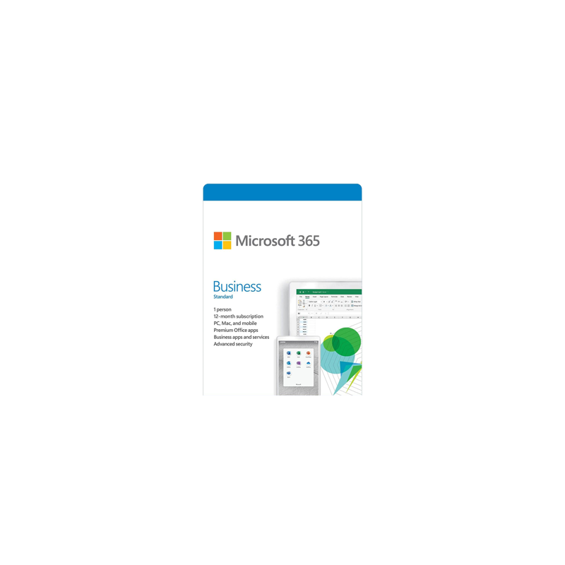 Microsoft M365 Bus Standard Retail French Subscr 1YR Africa Only Medialess P8