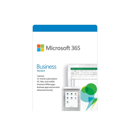 Microsoft M365 Bus Standard Retail French Subscr 1YR Africa Only Medialess P8
