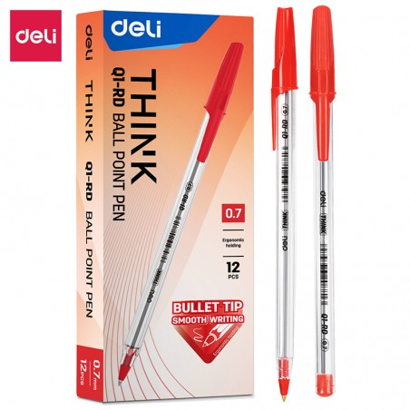 Stylo bille Deli-EQ1-RD