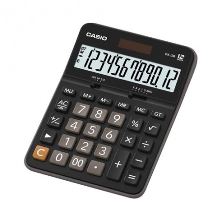 Casio CALCULATRICE DX-12B-BK-W-DC