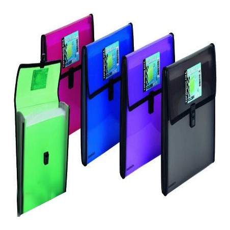 Lot de 12 Porte-documents à soufflets FOLDERMATE 13 Pochettes A4 Coul Assorties maroc