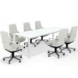 Table de réunion EXEN en bois 180x90 cm 4 coloris au choix