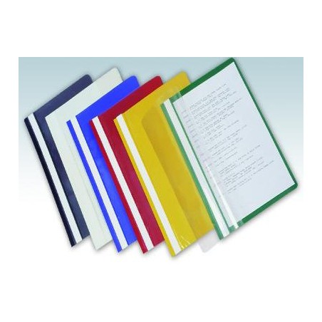 Lot de 12 Chemises de présentation à lamelles en polypro Atlas Format A4 (Coloris au choix)