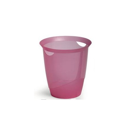 Corbeille à papier DURABLE Trend translucide 16 litres Col au choix
