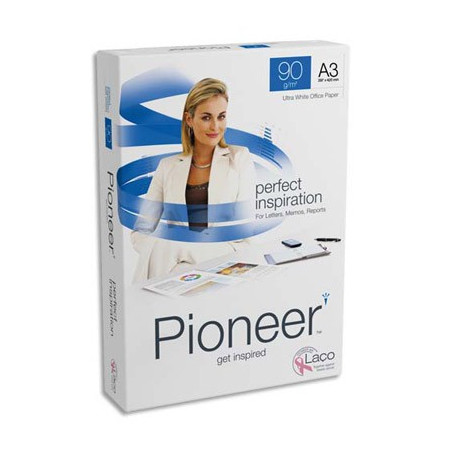 Lot de 5 Ramettes de papier blanc Pioneer A3 90g/m² 500 feuilles