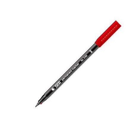 Boite de 10 Stylos feutres Multiusage STA Pointe fine (Noir)