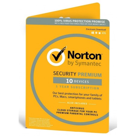 Norton Security Premium - 1 An - 10 appareils