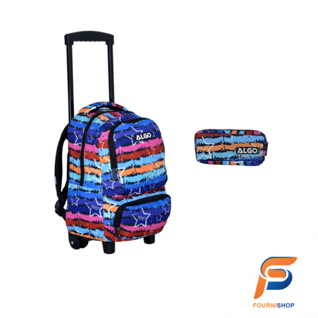 Cartable scolaire de meilleure qualité - Cartable Trolley Miss Princess 2 Pièces Algo 16"