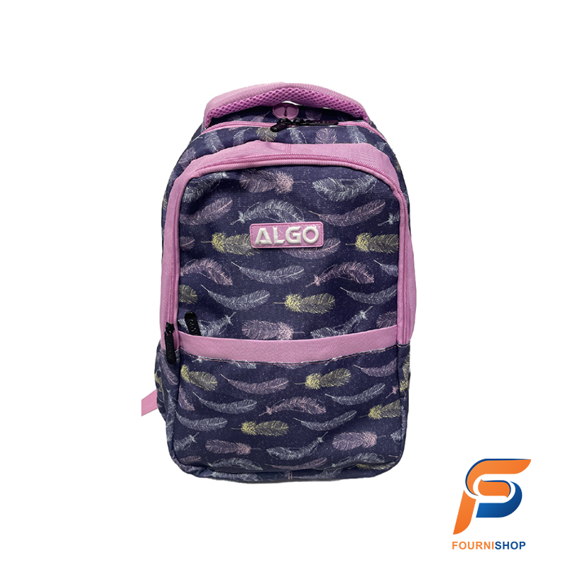 Sac à dos - cartable Scolaire de meilleure qualité - Backpack Feather Algo 18"