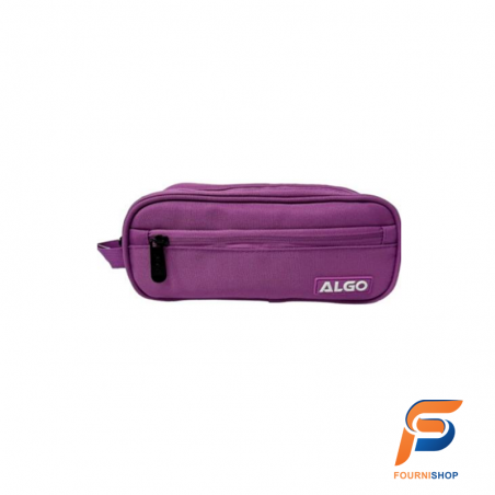 Trousse scolaire au Maroc de meilleure qualité : Trousse Inbox 3 compartiments Purple Algo