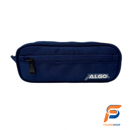 Trousse scolaire au Maroc de meilleure qualité : Trousse Inbox 3 compartiments Blue Algo