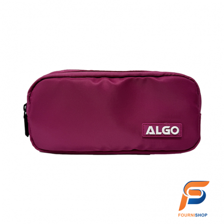 Trousse scolaire au Maroc de meilleure qualité : Trousse Satin 2 compartiments Purple Algo