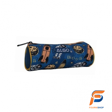 Trousse scolaire au Maroc de meilleure qualité : Trousse cylindrique 1 compartiment Moon