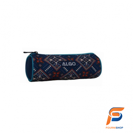 Trousse scolaire au Maroc de meilleure qualité : Trousse cylindrique 1 compartiment Azteca