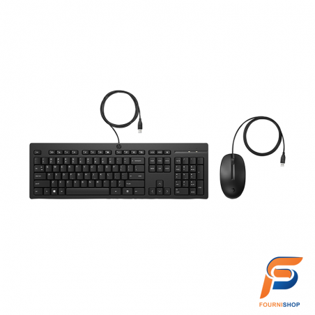 Pack Clavier Souris Filaires HP 225 AZERTY: Confort et Efficacité pour une Saisie Optimale