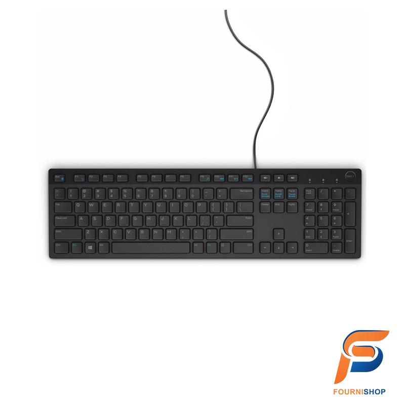 Clavier Dell KB216 USB Noir - Français (AZERTY) (580-ADGU)