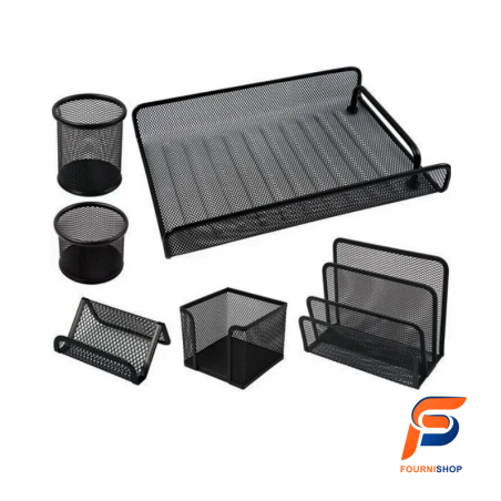 ENSEMBLE DE BUREAU 6 PIECES EN METAL