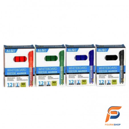 BTE 12 MARQUEUR TABLEAU RECHARGEABLE BLEU ALGO