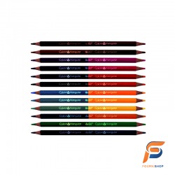 12 crayons de couleurs Twins bicolores triangulaires algo