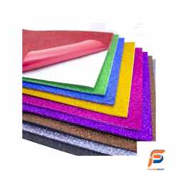 Papier mousse EVA adhésif paillettes A4 10 feuilles algo