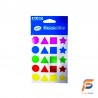 Pochettte de 200 gommes 5 couleurs 5 feuilles algo
