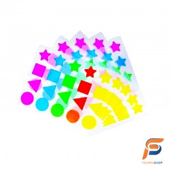 Pochettte de 200 gommes 5 couleurs 5 feuilles algo