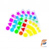 Pochettte de 200 gommes 5 couleurs 5 feuilles algo