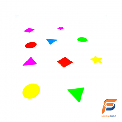 Pochettte de 200 gommes 5 couleurs 5 feuilles algo