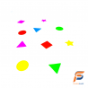 Pochettte de 200 gommes 5 couleurs 5 feuilles algo