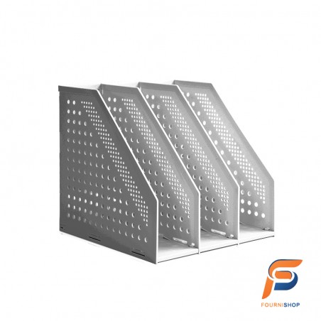 PORTE REVUES  4COMP GRIS