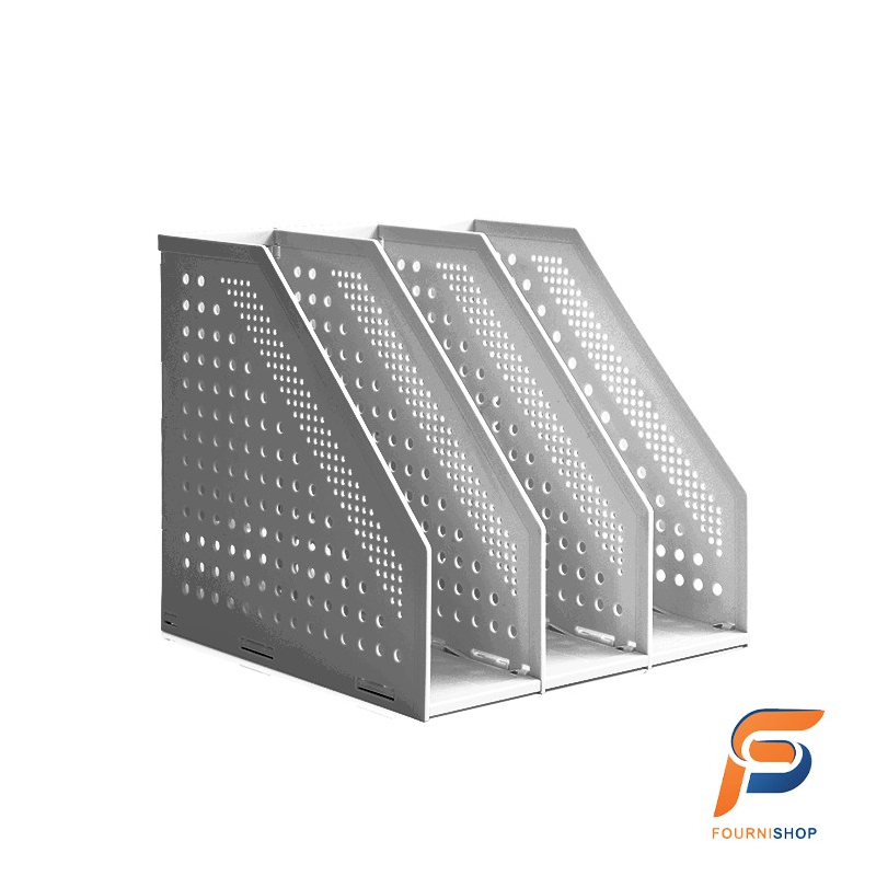 PORTE REVUES  3COMP GRIS