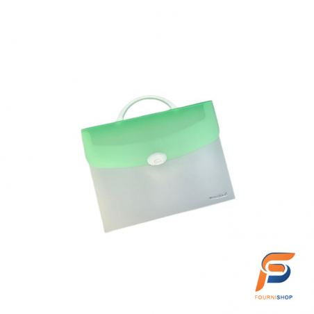 VALISETTE EN PLASTIQUE 4.5 CM AVEC FERMOIR VERT