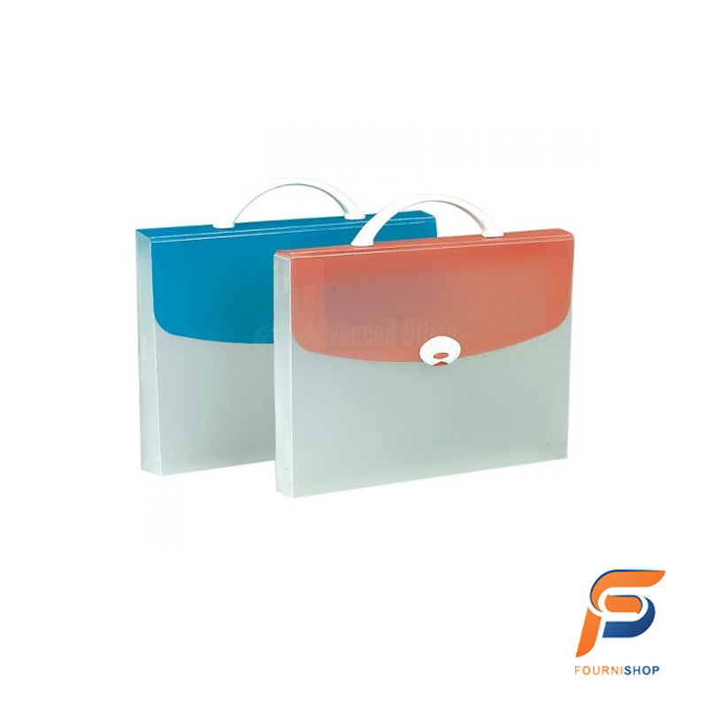 VALISETTE EN PLASTIQUE 4.5 CM AVEC FERMOIR ROUGE