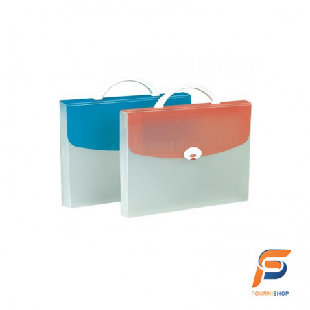 VALISETTE EN PLASTIQUE 4.5 CM AVEC FERMOIR ROUGE