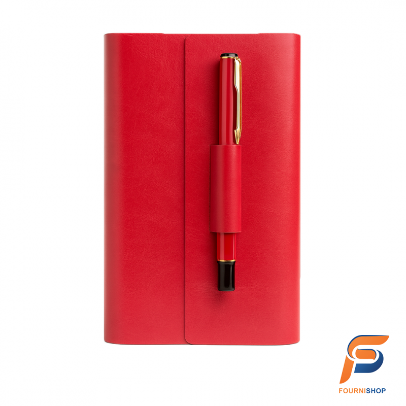 Carnet en Cuir Rouge avec Stylo – Élégance & Praticité |Maroc