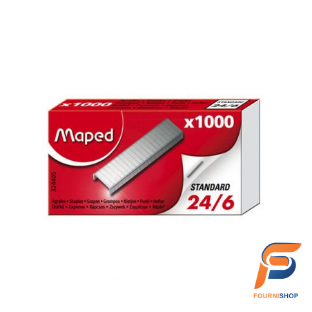 Boîte de 1000 Agrafes MAPED Standard 24/6 – Pratiques et Universelles |Maroc