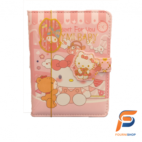 Carnet Rose Hello Kitty avec Élastique –  Élégant et Pratique | Maroc