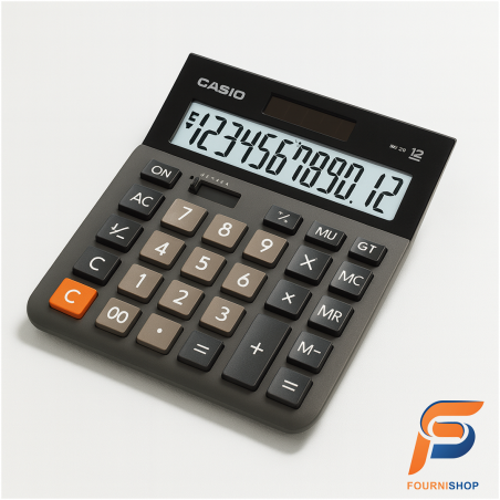 Calculatrice de Bureau Casio DH-12 – Grand Écran 12 Chiffres, Double Alimentation et Fiabilité Professionnelle | Maroc
