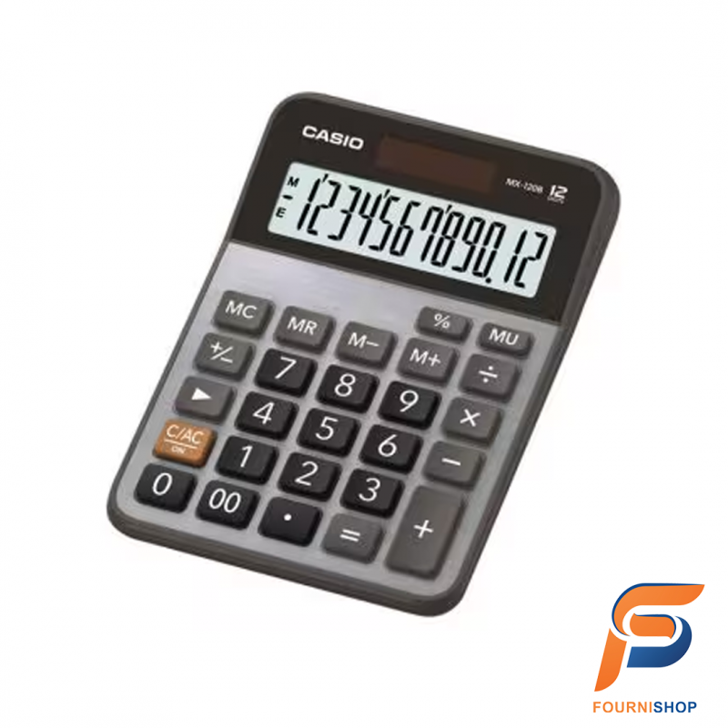 Calculatrice de Bureau Casio MX-120B – Grand Écran 12 Chiffres, Double Alimentation et Design Compact| Maroc