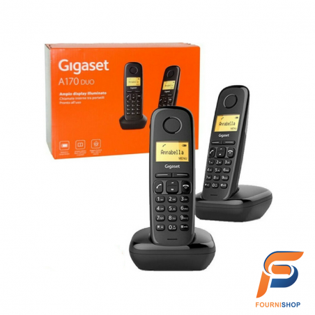 Téléphone Sans Fil GIGASET A170 DUO – Design Ergonomique, Facile à Utiliser et Pratique |Maroc