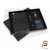 Coffret Cadeau Bureau Exécutif 4-en-1 Noir Mat – Agenda, Stylo, Porte-Clés et Porte-Cartes | Maroc