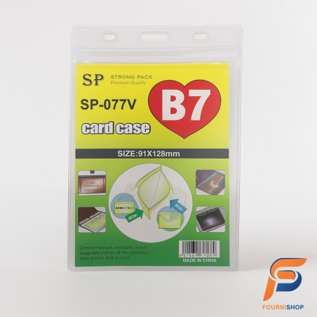 Badge B7 Format 91×128 mm STONG PACK – Transparent, Solide et Professionnel |  Maroc