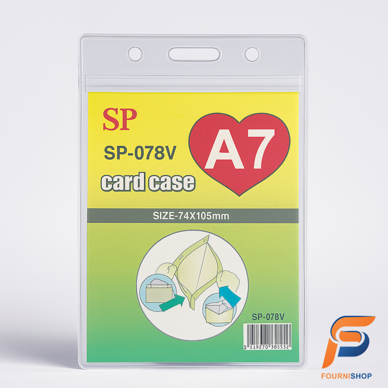 Badge A7 Format 74×105 mm STRONG PACK – Transparent, Résistant et Polyvalent |Maroc