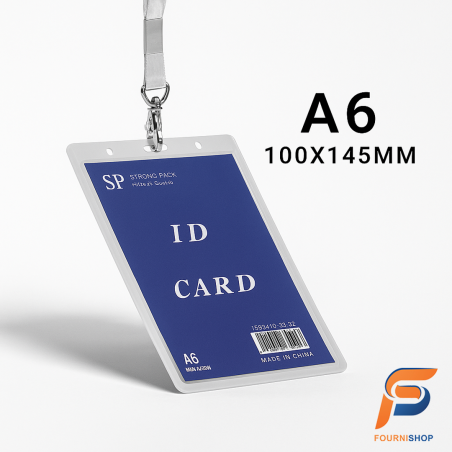 Badge A6 Format 100×145 mm STRONG PACK –Transparent, Résistant et Professionnel |  Maroc